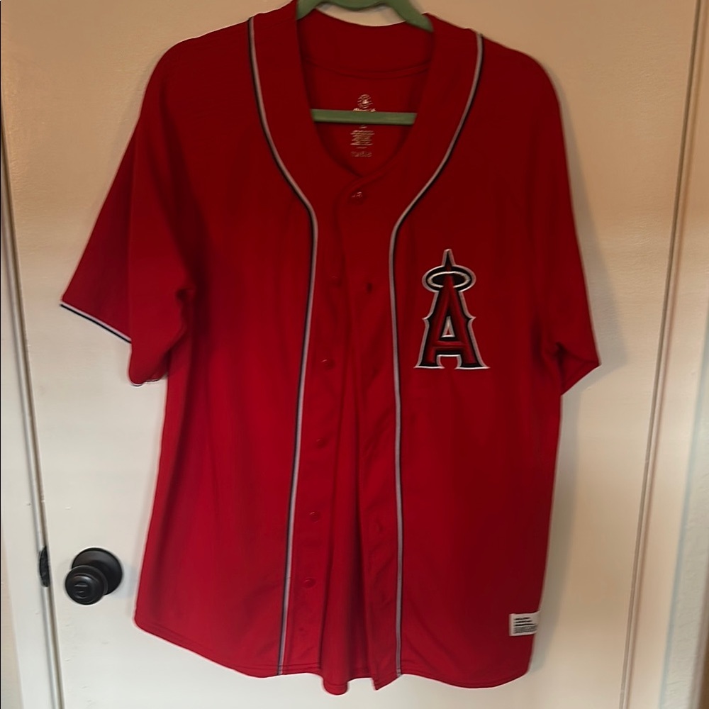 Red Baseball Jersey with Logo